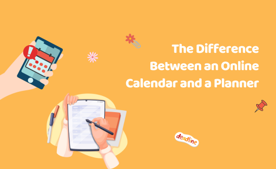 The difference between an online calendar and a planner